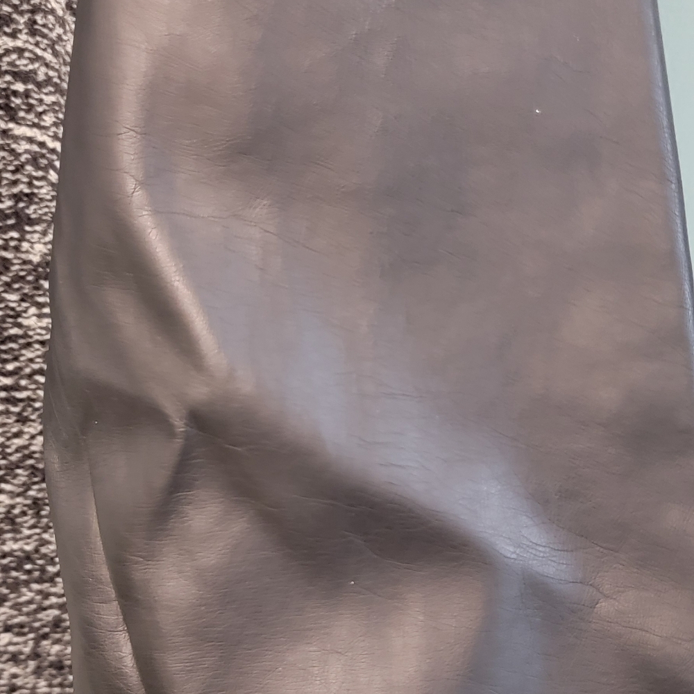 Ralph Lauren Faux‎ Leather Long Tail Mobwife Classic Rockabilly Jacket Womens XL - Picture 8 of 16